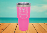 Teacher Personalized  30 oz. Laser Engraved Tumbler lid - Powder Coated Laser Engraved